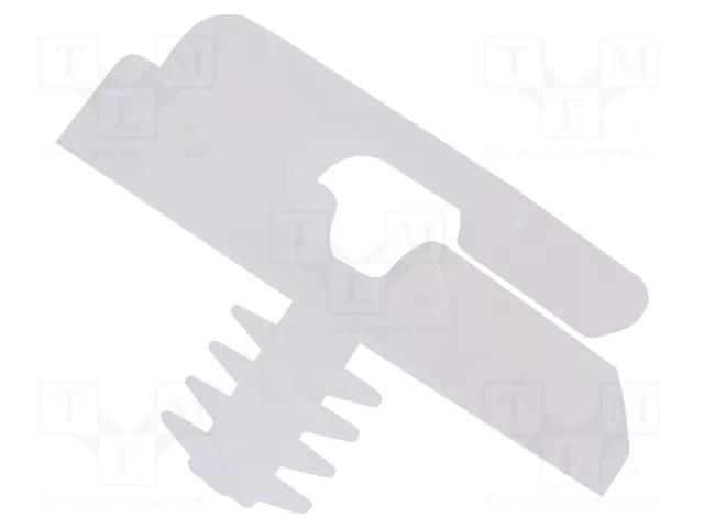 Cable holder with finned arbor; polyamide; natural; UL94V-2 ESSENTRA RI-MBHWSSE-1-01