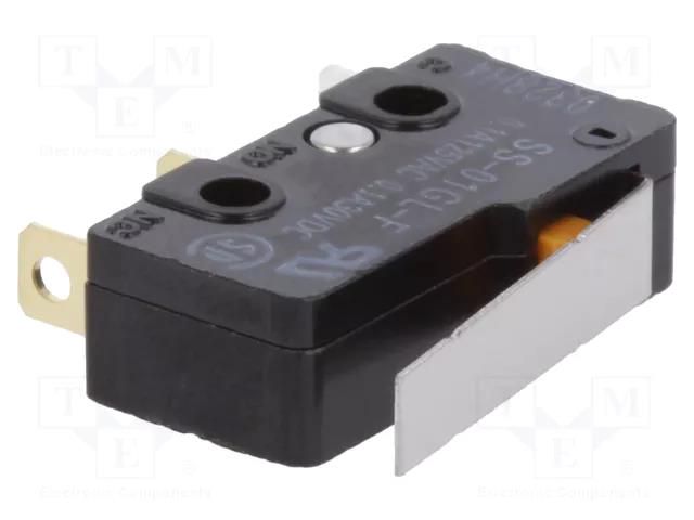 Microswitch SNAP ACTION; 0.1A/125VAC; 0.1A/30VDC; with lever OMRON Electronic Components SS-01GL-F