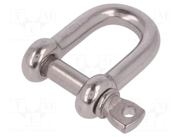 Dee shackle; acid resistant steel A4; for rope; 7mm KRAFTBERG SZE-D7-A4