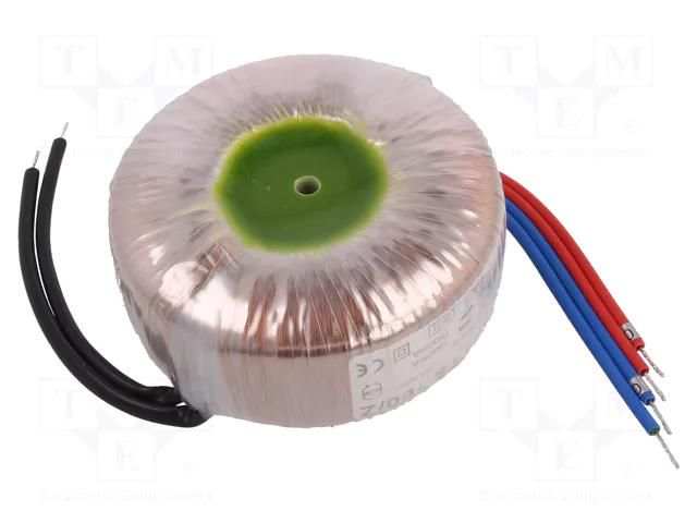 Transformer: toroidal; 100VA; 230VAC; 115V; 115V; 0.43A; 0.43A; IP00 BREVE TUFVASSONS TTS100/Z230/2X115V