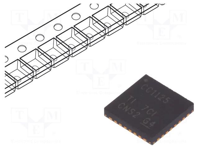 IC: RF transceiver; 2÷3.6VDC; SPI; SMD; VQFN32; 256BRAM,4kBROM TEXAS INSTRUMENTS CC1125RHBT