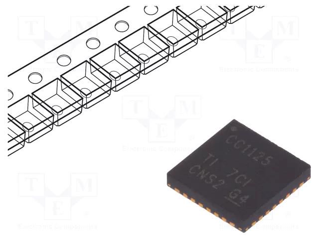 IC: RF transceiver; 2÷3.6VDC; SPI; SMD; VQFN32; 256BRAM,4kBROM TEXAS INSTRUMENTS CC1125RHBT