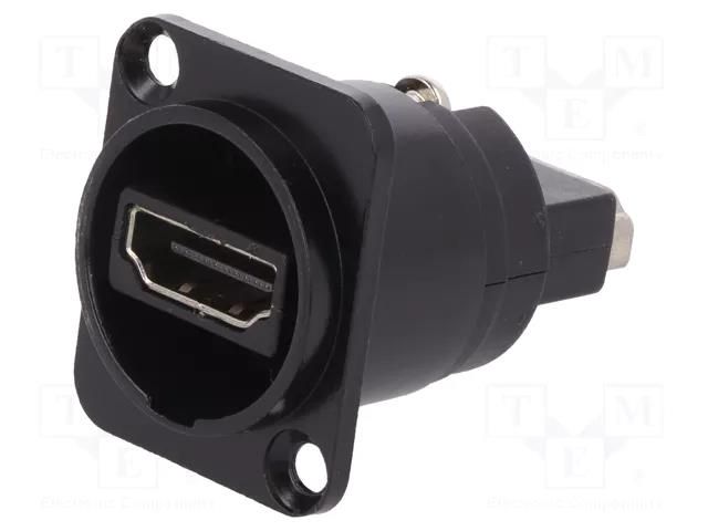 Coupler; HDMI socket,both sides; FT; shielded; 19x24mm; metal CLIFF CP30122