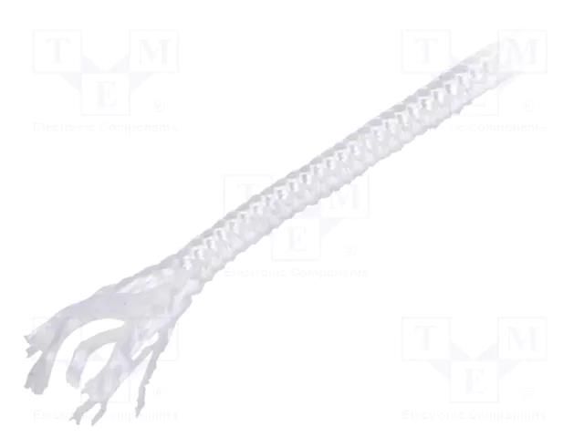 Insulating tube; silica fiber; white; max.1050°C; Øint: 12mm; SI FAVIER SI-12-WH-10