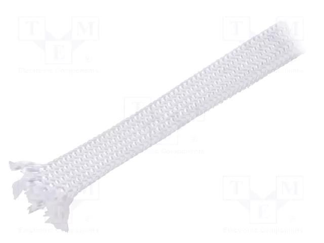 Insulating tube; silica fiber; white; max.1050°C; Øint: 4mm; L: 10m FAVIER SI-4-WH-10