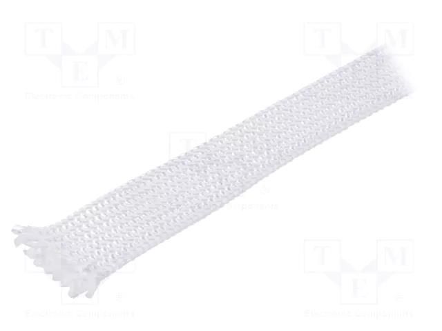 Insulating tube; silica fiber; white; max.1050°C; Øint: 5mm; L: 10m FAVIER SI-5-WH-10