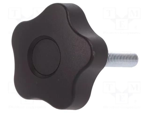 Knob; Ø: 50mm; Ext.thread: M8; 40mm; H: 32mm; technopolymer PP ELESA+GANTER VCT.50P-M8X40-C9