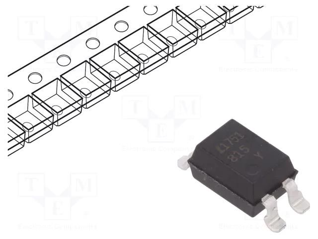 Optocoupler; SMD; Ch: 1; OUT: Darlington; Uinsul: 5kV; Uce: 35V LITEON LTV-815S-TA1