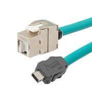 ENET CORD, IX B PLUG-RJ45 JACK, 3.3  TRGIX606IN-TEL-1M