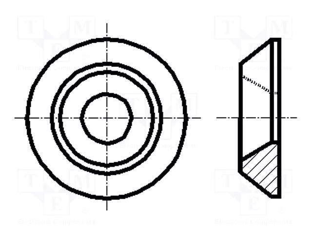 Washer; for countersunk bolts; M5; D=16mm; h=2.8mm; BN 4879 BOSSARD B5/BN4879