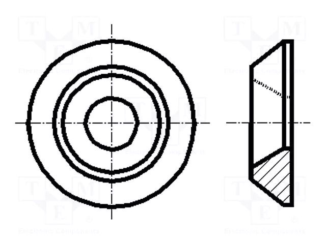 Washer; specialist; M4; D=14mm; h=2.3mm; steel; Plating: zinc BOSSARD B4/BN1277