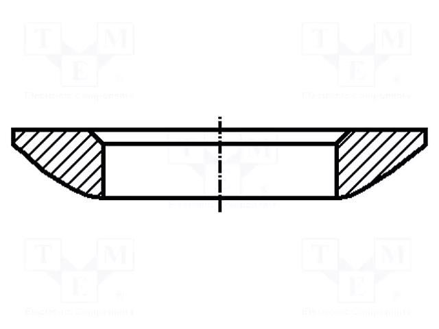 Washer; specialist; M8; D=17mm; h=3.2mm; hardened steel; BN 10614 BOSSARD B8/BN10614