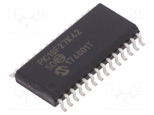 IC: PIC microcontroller; 128kB; 64MHz; I2C x2,LIN,SPI,UART x2 MICROCHIP TECHNOLOGY PIC18F27K42-I/SO