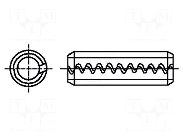 Springy stud; spring steel; BN 879; Ø: 2.5mm; L: 8mm BOSSARD B2.5X8/BN879