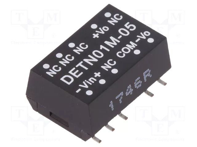 Converter: DC/DC; 1W; Uin: 10.8÷13.2VDC; Uout: 5VDC; Uout2: -5VDC MEAN WELL DETN01M-05