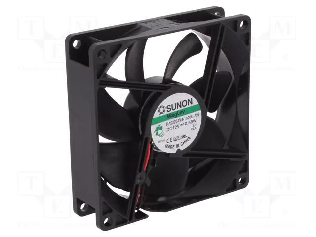 Fan: DC; axial; 12VDC; 92x92x25mm; 47.97m3/h; 17.7dBA; Vapo; 1700rpm SUNON HA92251V4-A99-A