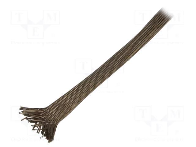 Insulating tube; basalt fiber; khaki; -260÷560°C; Øint: 8mm; L: 10m FAVIER TBA-8-KH-10