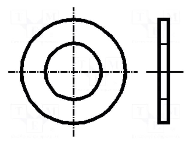 Washer; round; M12; D=27mm; h=2.5mm; steel; Plating: zinc; BN 84519 BOSSARD B12/BN84519