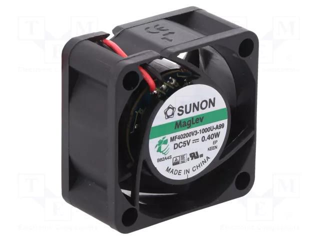 Fan: DC; axial; 5VDC; 40x40x20mm; 10.65m3/h; 16.5dBA; Vapo; 5000rpm SUNON MF40200V3-A99-A