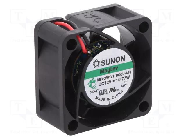 Fan: DC; axial; 12VDC; 40x40x20mm; 15.04m3/h; 25.5dBA; Vapo; 7000rpm SUNON MF40201V1-A99-A