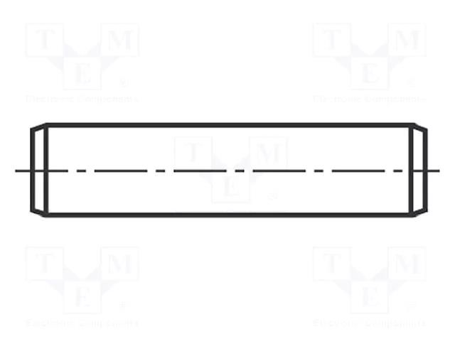Cylindrical stud; stainless steel; BN 684; Ø: 2.5mm; L: 5mm; DIN 7 BOSSARD B2.5X5/BN684