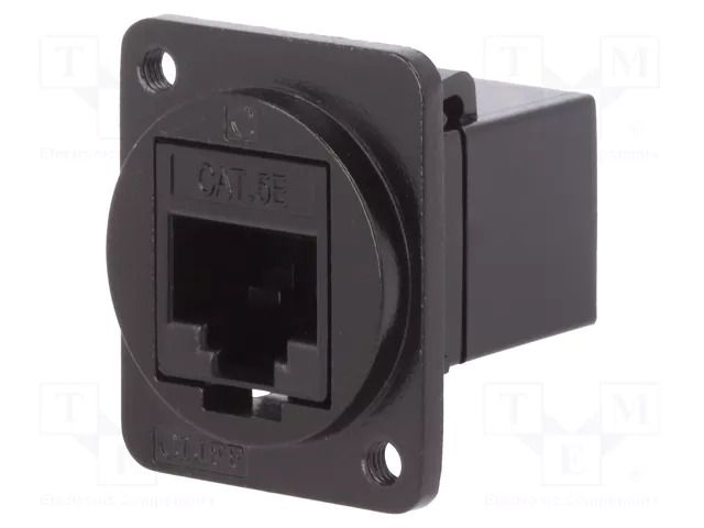 Coupler; FT; Cat: 5e; 8p8c; RJ45 socket,both sides; 19x24mm; metal CLIFF CP30220M3B