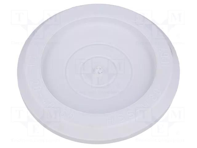 Grommet; Ømount.hole: 80mm; elastomer thermoplastic TPE; grey HT HI TECH POLYMERS HSS-M80-TPE