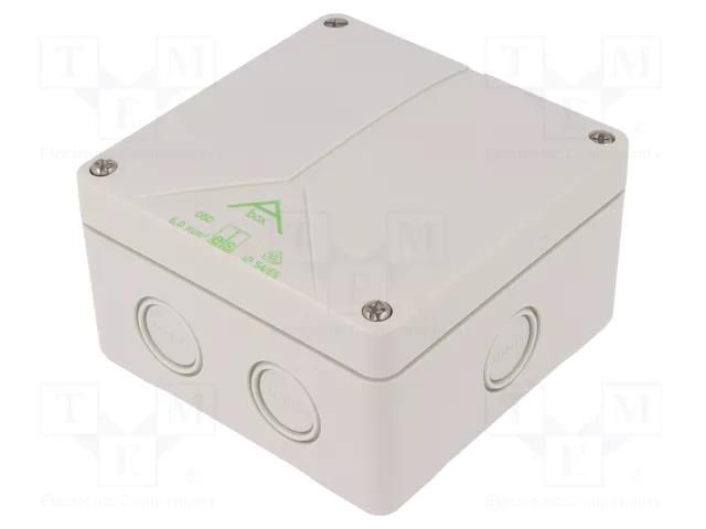 Enclosure: junction box; X: 110mm; Y: 110mm; Z: 67mm; polystyrene SPELSBERG ABOX060-6