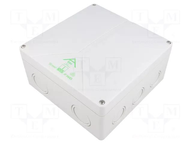 Enclosure: junction box; X: 180mm; Y: 180mm; Z: 91mm; polystyrene SPELSBERG ABOX-SL-10