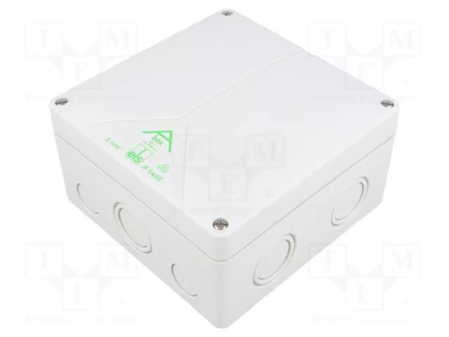 Enclosure: junction box; X: 140mm; Y: 140mm; Z: 79mm; polystyrene SPELSBERG ABOX-SL-6