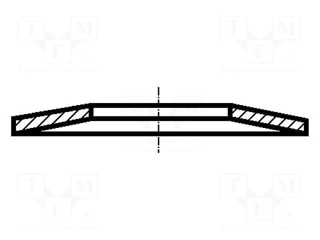 Washer; disk spring,spring; M5; D=15mm; spring steel; BN 806 BOSSARD B15/5.2/BN806