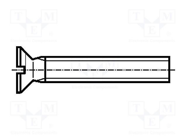 Screw; M6x16; 1; Head: countersunk; slotted; 1.6mm; polyamide; white BOSSARD B6X16/BN1066
