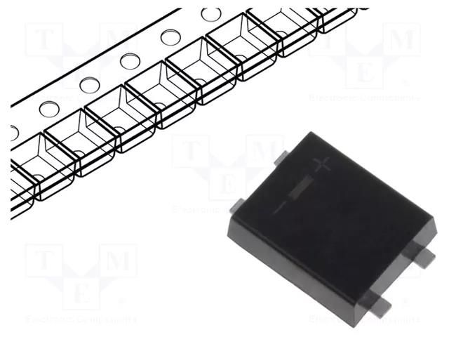 Bridge rectifier: single-phase; 400V; If: 0.5A; Ifsm: 25A; MBFL; SMT DC COMPONENTS B05GF