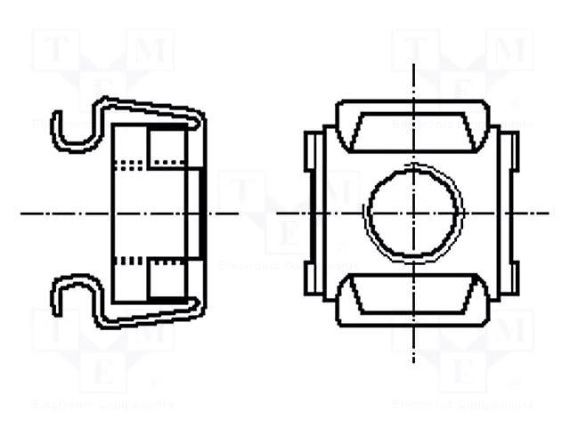 Nut; cage; M10; A2 stainless steel; BN 3307 BOSSARD B10/BN3307