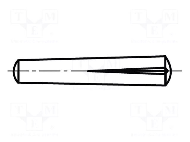 Cone stud; steel; BN 883; Ø: 3mm; L: 8mm; DIN 1472; ISO 8745 BOSSARD B3X8/BN883