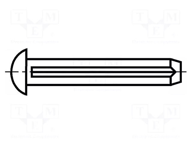 Rivet pin; BN 688; L.rivet: 4mm; Rivet diam: 2mm BOSSARD B2X4/BN688