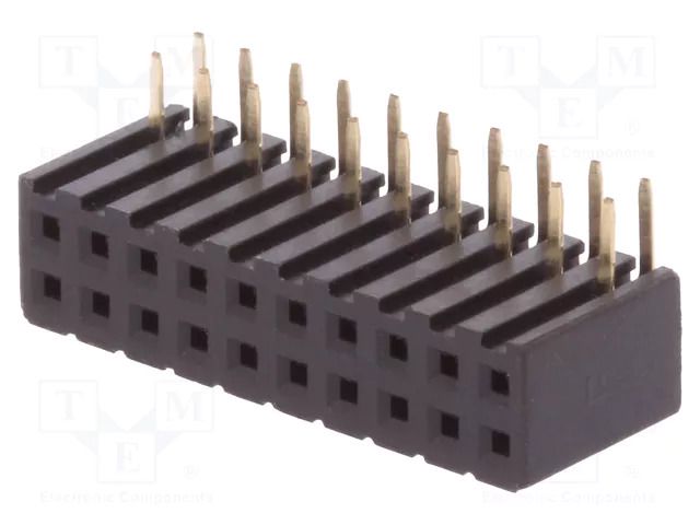 Connector: pin strips; socket; female; PIN: 20; THT; angled 90°; 2mm CONNFLY DS1026-13-2X10S8BR