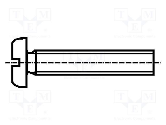 Screw; M6x16; 1; Head: cheese head; slotted; polyamide; DIN 85A BOSSARD B6X16/BN1062