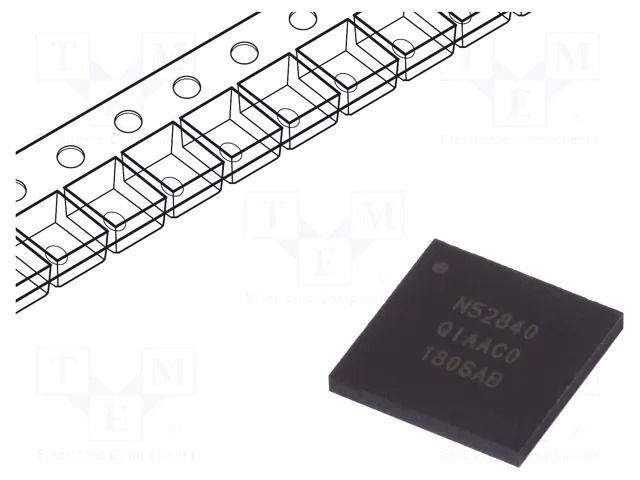 IC: SoC; QFN73; 256kBRAM,1MBFLASH; 16bit timers: 5; 1.8÷3.6VDC NORDIC SEMICONDUCTOR NRF52840-QIAA-R