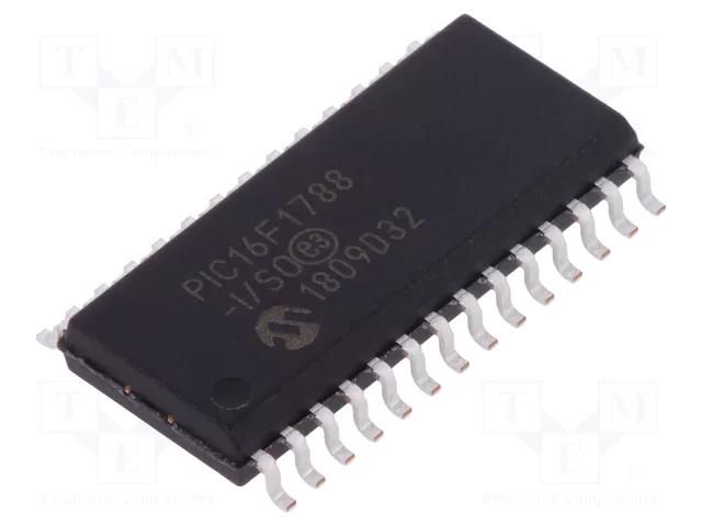 IC: PIC microcontroller; 28kB; 32MHz; 2.3÷5.5VDC; SMD; SO28; PIC16 MICROCHIP TECHNOLOGY PIC16F1788-I/SO