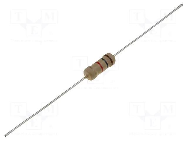 Resistor: carbon film; THT; 1.2kΩ; 2W; ±5%; Ø0.7x35mm; Ø4.2x11mm SR PASSIVES CF2WS-1K2