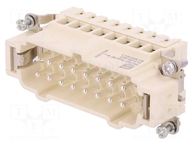 Connector: HDC; contact insert; male; 16A; 400V; Han® High Temp HARTING 09338162603