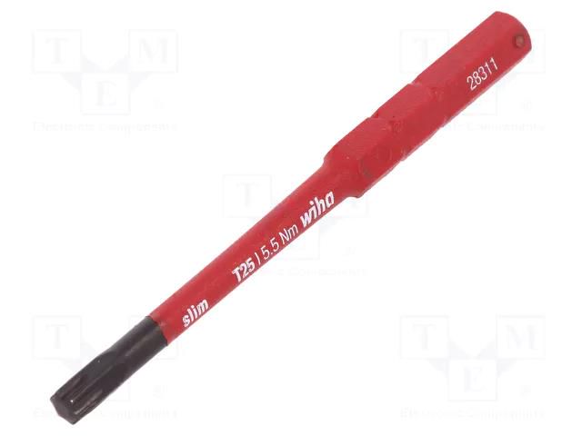 Interchangeable blade; Torx®; insulated; TX25; 75mm; max.5.5Nm WIHA WIHA.2831-15/T25