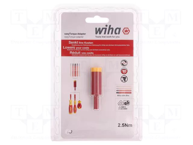 Adapter; ElectricVario; 6mm; max.2.5Nm; 10%; 1kVAC WIHA WIHA.2970/2.5