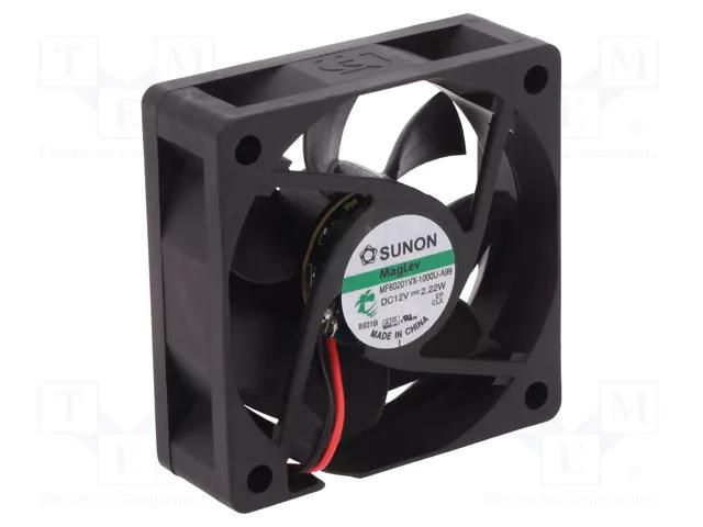 Fan: DC; axial; 12VDC; 60x60x20mm; 43.1m3/h; 39dBA; Vapo; 5700rpm SUNON MF60201VX-A99-A