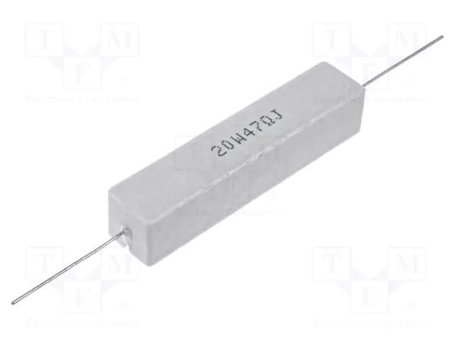 Resistor: wire-wound; cement; THT; 4.7Ω; 20W; ±5%; Ø0.8x35mm SR PASSIVES CRL20W-4R7