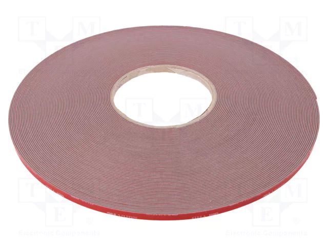 Tape: fixing; W: 6mm; L: 33m; Thk: 1.1mm; acrylic; grey; max.230°C 3M 3M-110-6-33