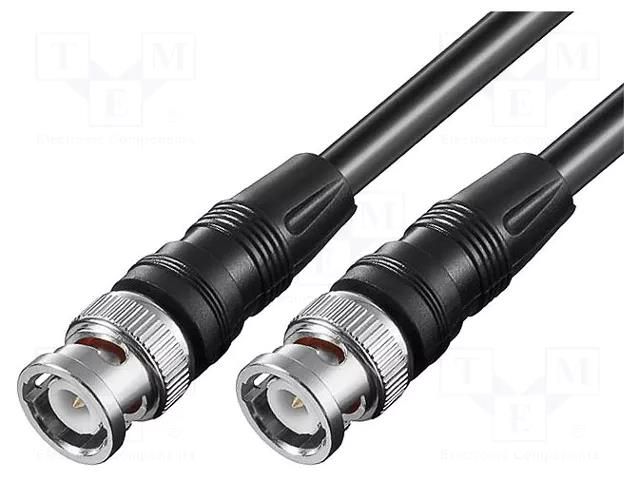 Cable; 10m; BNC male,both sides; black; 50Ω Goobay CABLE-505-50-10