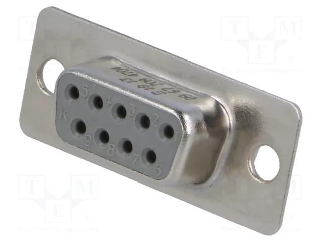 D-Sub; PIN: 9; plug; female; for cable; straight; soldering HARTING 09672094704