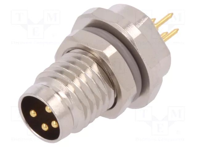 Connector: M8; male; PIN: 4; 30V; IP67; unshielded; socket; 2.5÷4mm TE Connectivity T4040014041-000